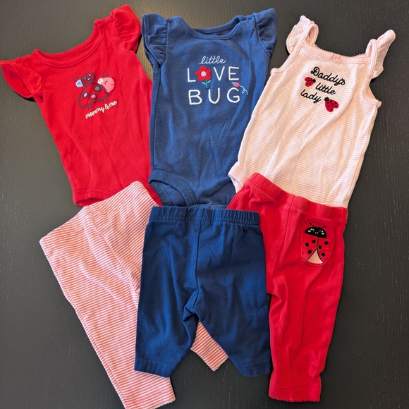 Carter's Other - 3 For $18 Carter's Navy and Red Baby Outfit Set